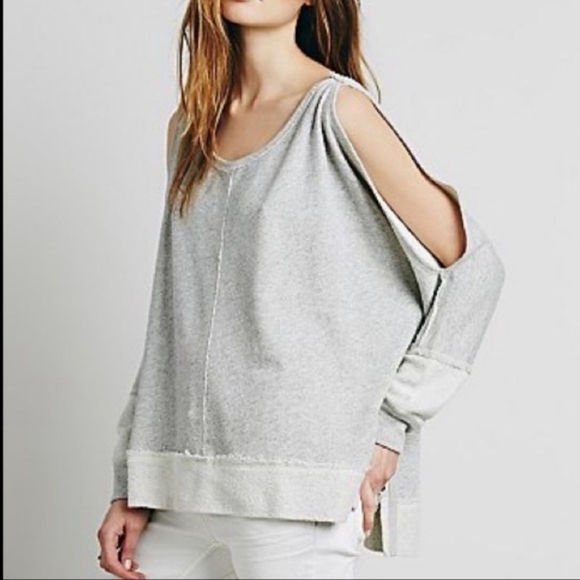 Free People Tops - Free People Dandelion Open Shoulder Sweatshirt, Small